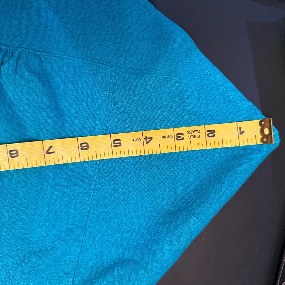 For Cynthia Blue Asymmetrical Oversized Tunic Tank Top Turquoise - Picture 8 of 11